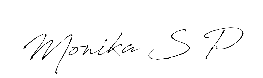 Also we have Monika S P name is the best signature style. Create professional handwritten signature collection using Antro_Vectra autograph style. Monika S P signature style 6 images and pictures png