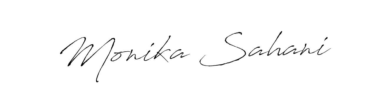 Also You can easily find your signature by using the search form. We will create Monika Sahani name handwritten signature images for you free of cost using Antro_Vectra sign style. Monika Sahani signature style 6 images and pictures png