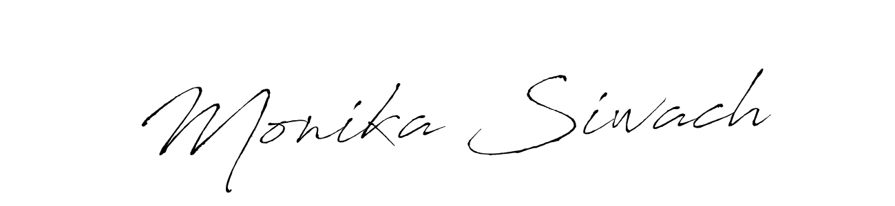 Make a beautiful signature design for name Monika Siwach. With this signature (Antro_Vectra) style, you can create a handwritten signature for free. Monika Siwach signature style 6 images and pictures png