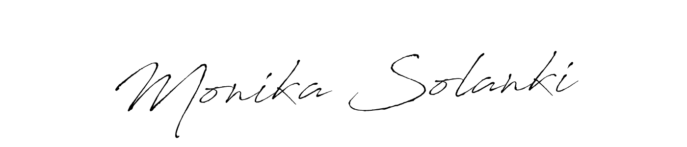 Design your own signature with our free online signature maker. With this signature software, you can create a handwritten (Antro_Vectra) signature for name Monika Solanki. Monika Solanki signature style 6 images and pictures png