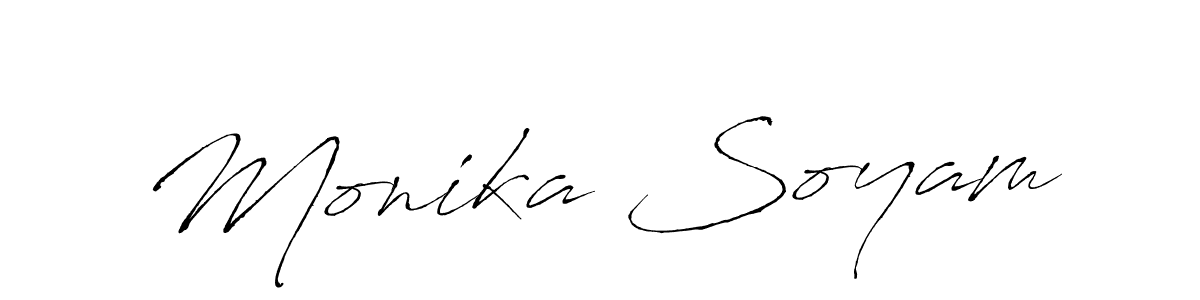 Design your own signature with our free online signature maker. With this signature software, you can create a handwritten (Antro_Vectra) signature for name Monika Soyam. Monika Soyam signature style 6 images and pictures png