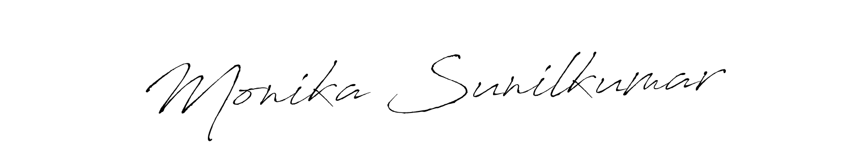 Also we have Monika Sunilkumar name is the best signature style. Create professional handwritten signature collection using Antro_Vectra autograph style. Monika Sunilkumar signature style 6 images and pictures png