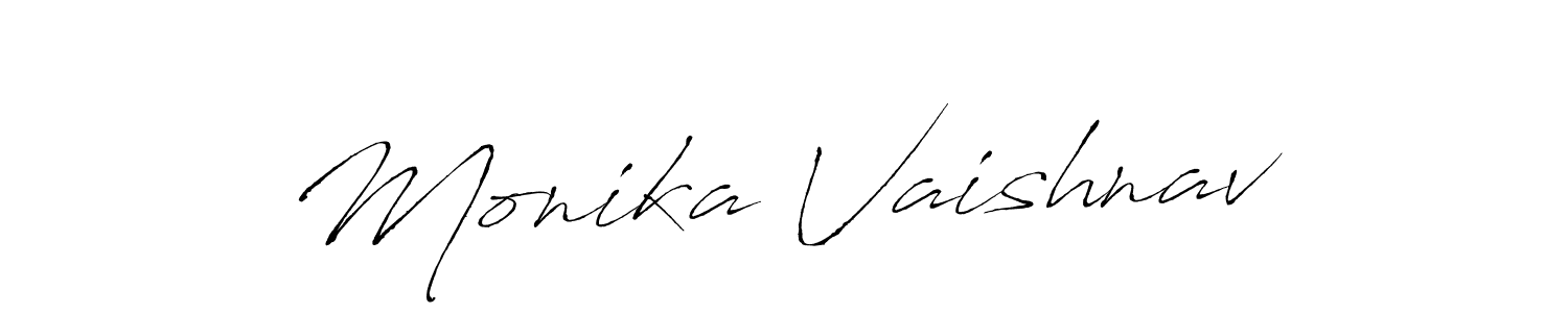 Antro_Vectra is a professional signature style that is perfect for those who want to add a touch of class to their signature. It is also a great choice for those who want to make their signature more unique. Get Monika Vaishnav name to fancy signature for free. Monika Vaishnav signature style 6 images and pictures png