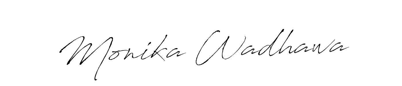 Make a short Monika Wadhawa signature style. Manage your documents anywhere anytime using Antro_Vectra. Create and add eSignatures, submit forms, share and send files easily. Monika Wadhawa signature style 6 images and pictures png