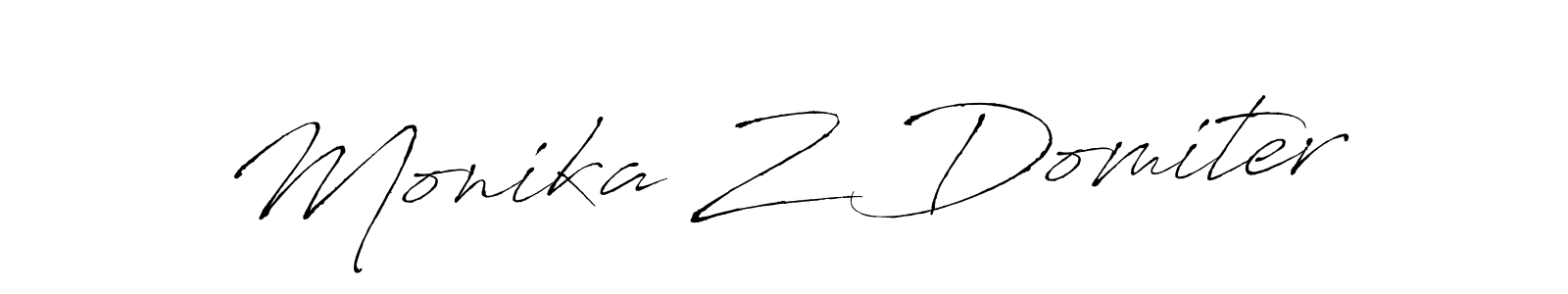 Monika Z Domiter stylish signature style. Best Handwritten Sign (Antro_Vectra) for my name. Handwritten Signature Collection Ideas for my name Monika Z Domiter. Monika Z Domiter signature style 6 images and pictures png