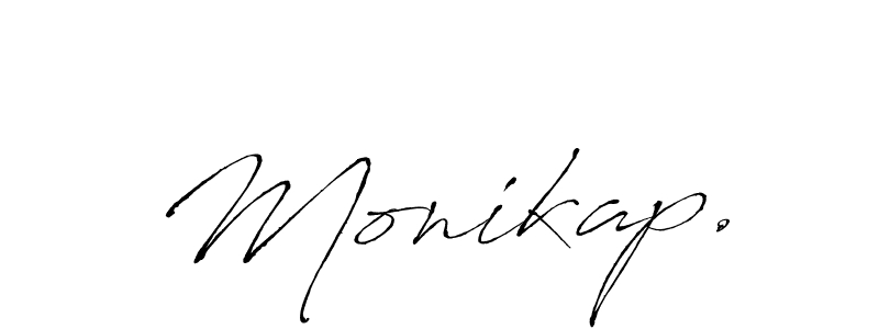 Make a beautiful signature design for name Monikap.. With this signature (Antro_Vectra) style, you can create a handwritten signature for free. Monikap. signature style 6 images and pictures png