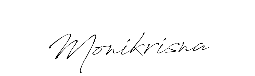 Create a beautiful signature design for name Monikrisna. With this signature (Antro_Vectra) fonts, you can make a handwritten signature for free. Monikrisna signature style 6 images and pictures png