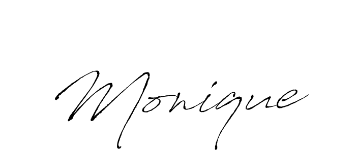 Use a signature maker to create a handwritten signature online. With this signature software, you can design (Antro_Vectra) your own signature for name Monique. Monique signature style 6 images and pictures png