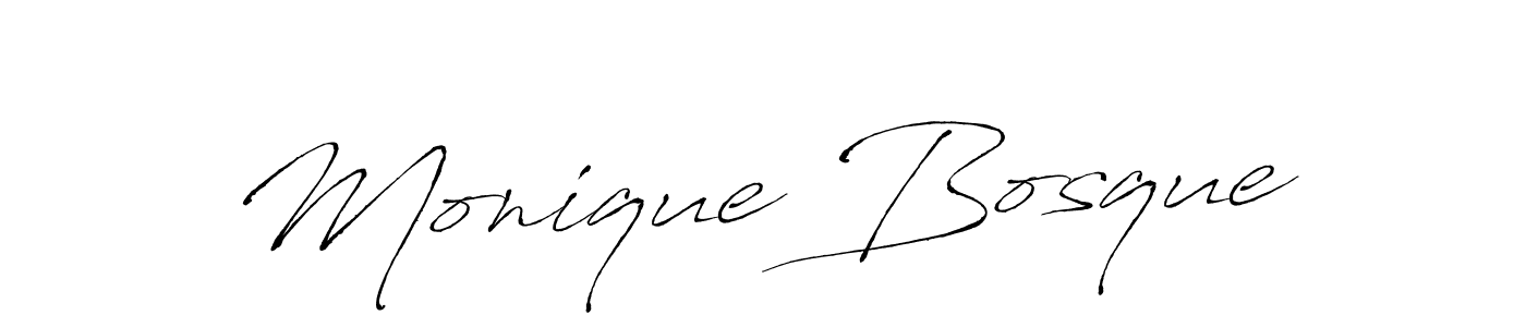 Design your own signature with our free online signature maker. With this signature software, you can create a handwritten (Antro_Vectra) signature for name Monique Bosque. Monique Bosque signature style 6 images and pictures png