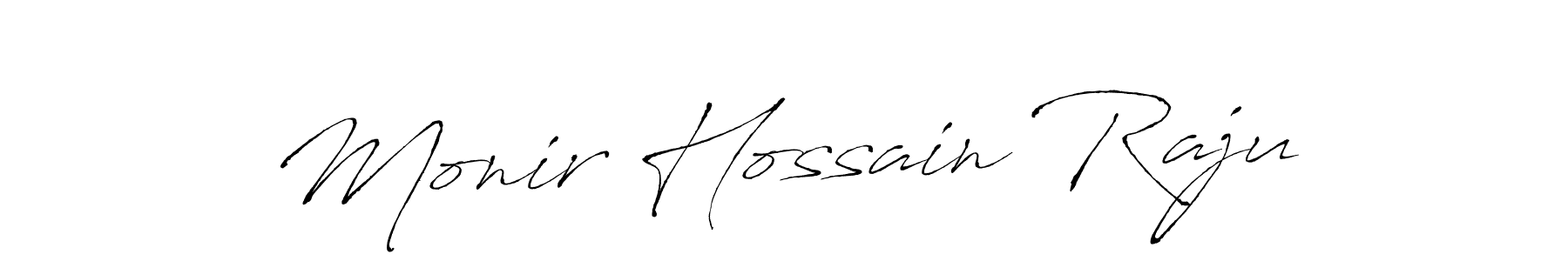 How to make Monir Hossain Raju name signature. Use Antro_Vectra style for creating short signs online. This is the latest handwritten sign. Monir Hossain Raju signature style 6 images and pictures png