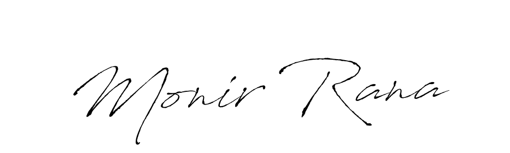 How to make Monir Rana signature? Antro_Vectra is a professional autograph style. Create handwritten signature for Monir Rana name. Monir Rana signature style 6 images and pictures png
