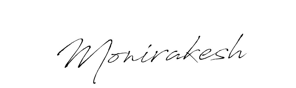 How to make Monirakesh name signature. Use Antro_Vectra style for creating short signs online. This is the latest handwritten sign. Monirakesh signature style 6 images and pictures png