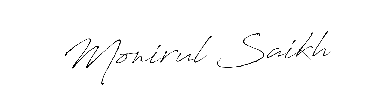 if you are searching for the best signature style for your name Monirul Saikh. so please give up your signature search. here we have designed multiple signature styles  using Antro_Vectra. Monirul Saikh signature style 6 images and pictures png