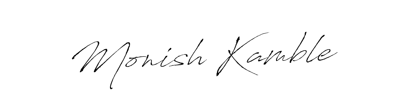 Also You can easily find your signature by using the search form. We will create Monish Kamble name handwritten signature images for you free of cost using Antro_Vectra sign style. Monish Kamble signature style 6 images and pictures png
