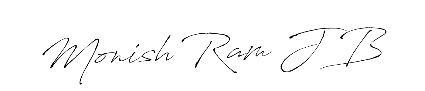 Make a beautiful signature design for name Monish Ram J B. Use this online signature maker to create a handwritten signature for free. Monish Ram J B signature style 6 images and pictures png