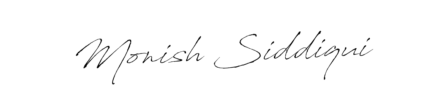 Create a beautiful signature design for name Monish Siddiqui. With this signature (Antro_Vectra) fonts, you can make a handwritten signature for free. Monish Siddiqui signature style 6 images and pictures png