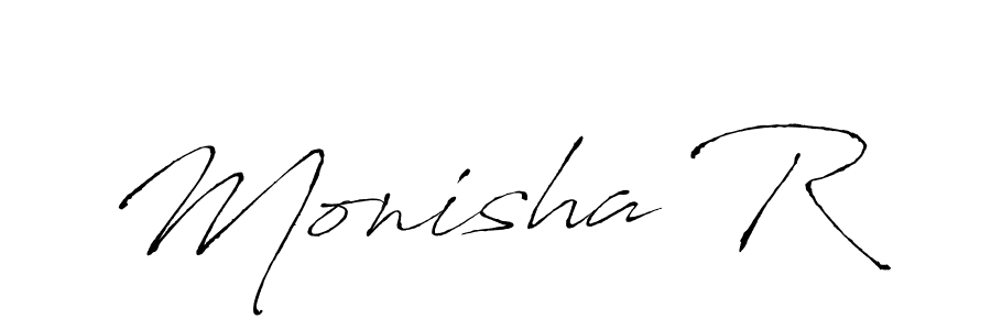 This is the best signature style for the Monisha R name. Also you like these signature font (Antro_Vectra). Mix name signature. Monisha R signature style 6 images and pictures png