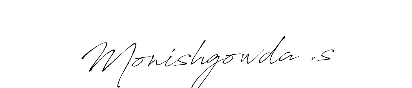 if you are searching for the best signature style for your name Monishgowda .s. so please give up your signature search. here we have designed multiple signature styles  using Antro_Vectra. Monishgowda .s signature style 6 images and pictures png