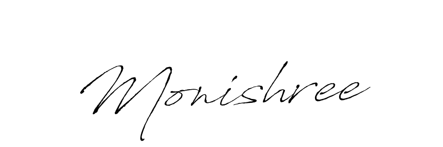 How to make Monishree signature? Antro_Vectra is a professional autograph style. Create handwritten signature for Monishree name. Monishree signature style 6 images and pictures png