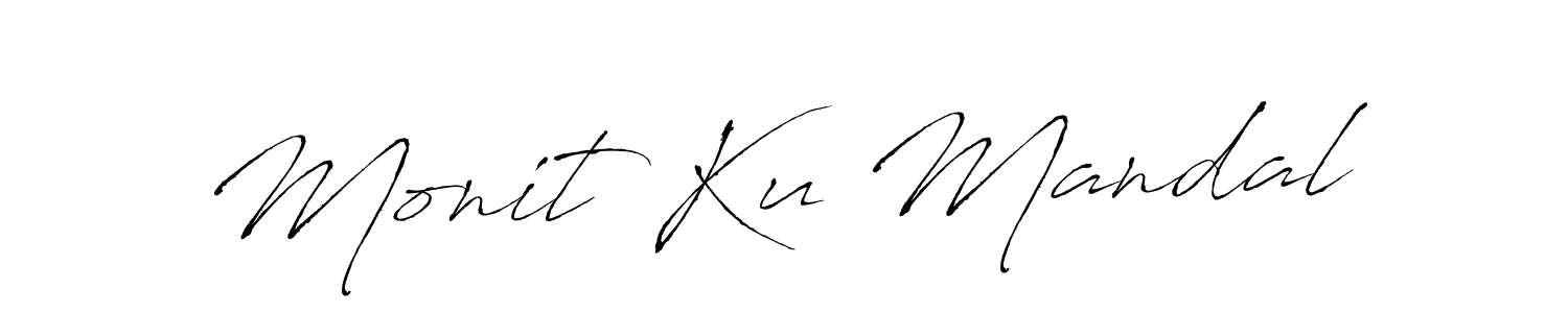 Make a beautiful signature design for name Monit Ku Mandal. With this signature (Antro_Vectra) style, you can create a handwritten signature for free. Monit Ku Mandal signature style 6 images and pictures png