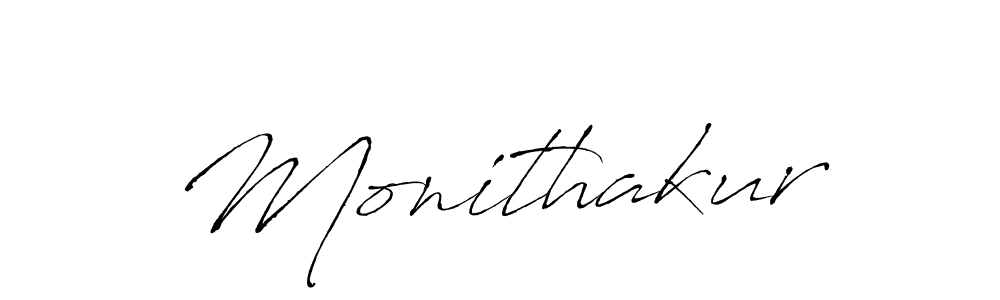 Monithakur stylish signature style. Best Handwritten Sign (Antro_Vectra) for my name. Handwritten Signature Collection Ideas for my name Monithakur. Monithakur signature style 6 images and pictures png