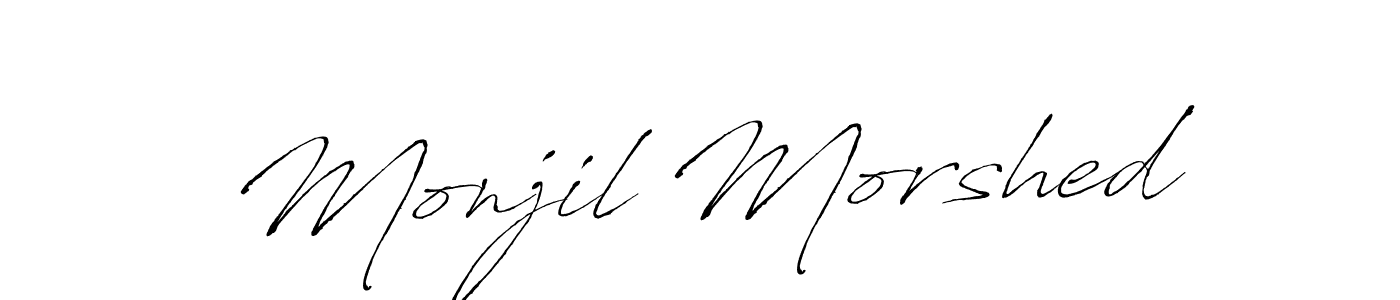 How to make Monjil Morshed signature? Antro_Vectra is a professional autograph style. Create handwritten signature for Monjil Morshed name. Monjil Morshed signature style 6 images and pictures png