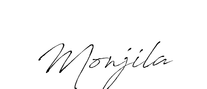 The best way (Antro_Vectra) to make a short signature is to pick only two or three words in your name. The name Monjila include a total of six letters. For converting this name. Monjila signature style 6 images and pictures png