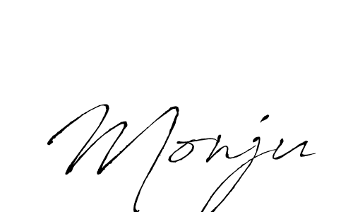 Make a beautiful signature design for name Monju. With this signature (Antro_Vectra) style, you can create a handwritten signature for free. Monju signature style 6 images and pictures png