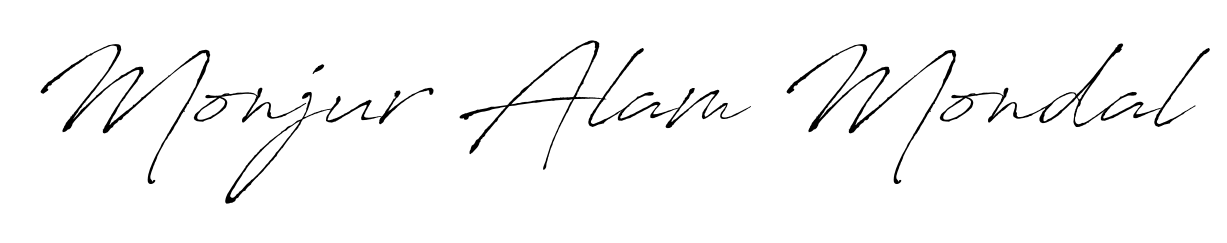 Monjur Alam Mondal stylish signature style. Best Handwritten Sign (Antro_Vectra) for my name. Handwritten Signature Collection Ideas for my name Monjur Alam Mondal. Monjur Alam Mondal signature style 6 images and pictures png