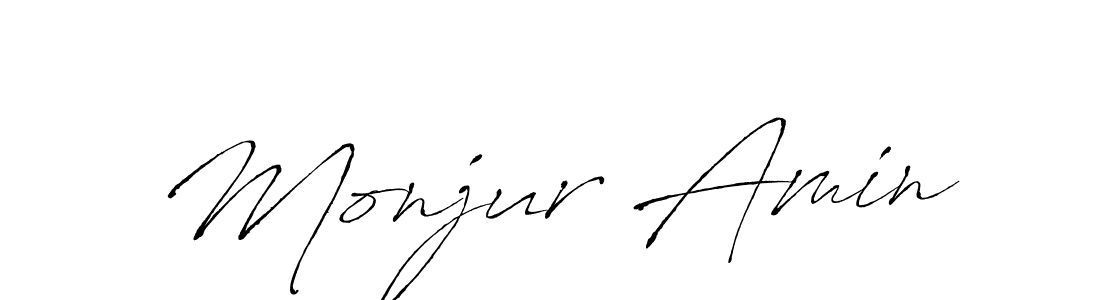 Monjur Amin stylish signature style. Best Handwritten Sign (Antro_Vectra) for my name. Handwritten Signature Collection Ideas for my name Monjur Amin. Monjur Amin signature style 6 images and pictures png