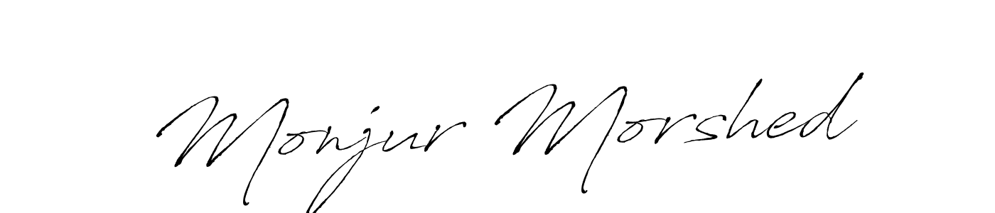 How to make Monjur Morshed name signature. Use Antro_Vectra style for creating short signs online. This is the latest handwritten sign. Monjur Morshed signature style 6 images and pictures png