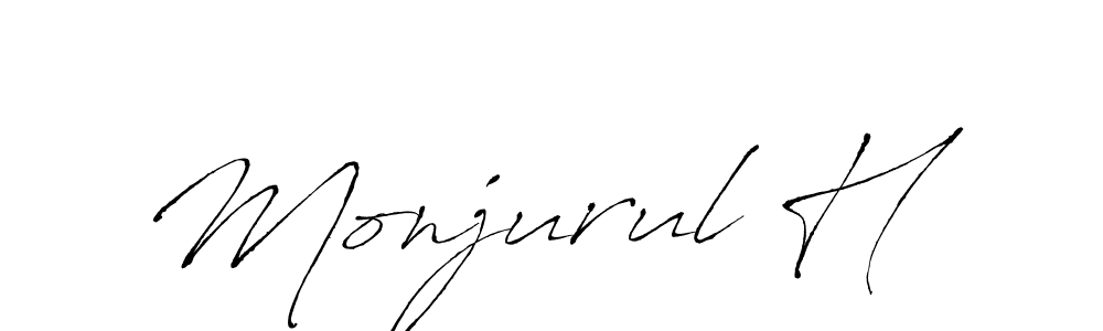 How to Draw Monjurul H signature style? Antro_Vectra is a latest design signature styles for name Monjurul H. Monjurul H signature style 6 images and pictures png