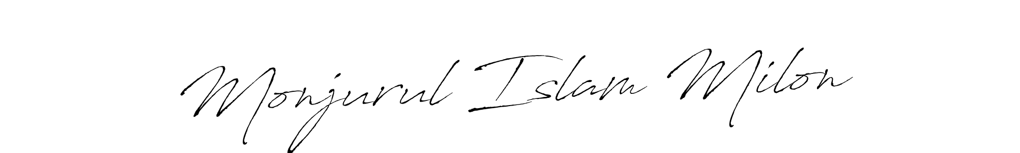 Monjurul Islam Milon stylish signature style. Best Handwritten Sign (Antro_Vectra) for my name. Handwritten Signature Collection Ideas for my name Monjurul Islam Milon. Monjurul Islam Milon signature style 6 images and pictures png