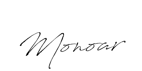 Make a beautiful signature design for name Monoar. With this signature (Antro_Vectra) style, you can create a handwritten signature for free. Monoar signature style 6 images and pictures png