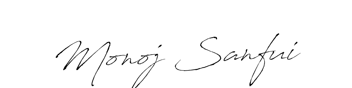 You should practise on your own different ways (Antro_Vectra) to write your name (Monoj Sanfui) in signature. don't let someone else do it for you. Monoj Sanfui signature style 6 images and pictures png