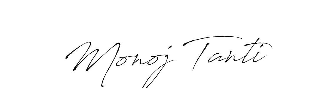Antro_Vectra is a professional signature style that is perfect for those who want to add a touch of class to their signature. It is also a great choice for those who want to make their signature more unique. Get Monoj Tanti name to fancy signature for free. Monoj Tanti signature style 6 images and pictures png