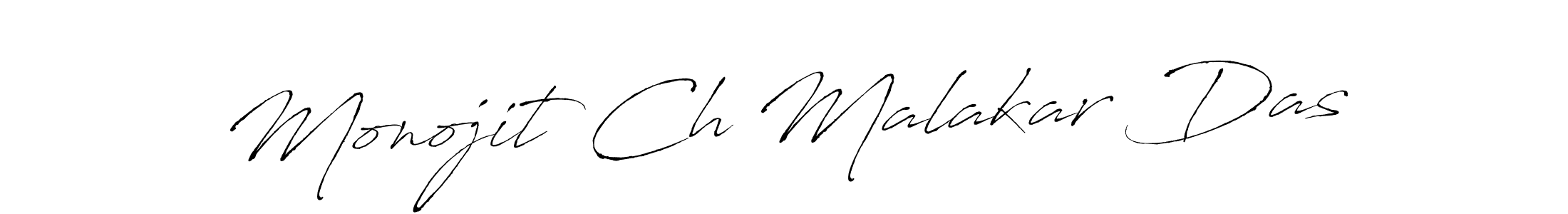 How to make Monojit Ch Malakar Das name signature. Use Antro_Vectra style for creating short signs online. This is the latest handwritten sign. Monojit Ch Malakar Das signature style 6 images and pictures png