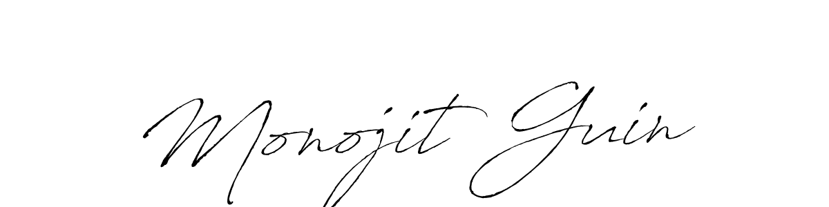 Design your own signature with our free online signature maker. With this signature software, you can create a handwritten (Antro_Vectra) signature for name Monojit Guin. Monojit Guin signature style 6 images and pictures png