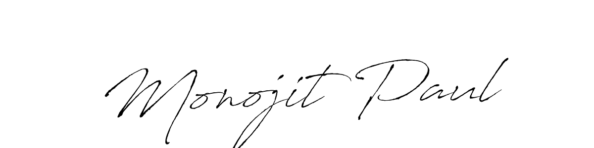 Design your own signature with our free online signature maker. With this signature software, you can create a handwritten (Antro_Vectra) signature for name Monojit Paul. Monojit Paul signature style 6 images and pictures png