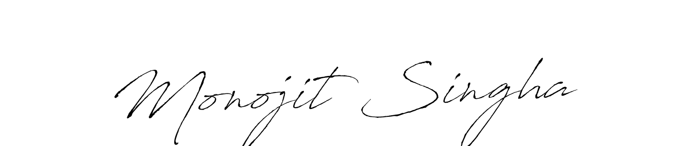 Make a beautiful signature design for name Monojit Singha. With this signature (Antro_Vectra) style, you can create a handwritten signature for free. Monojit Singha signature style 6 images and pictures png