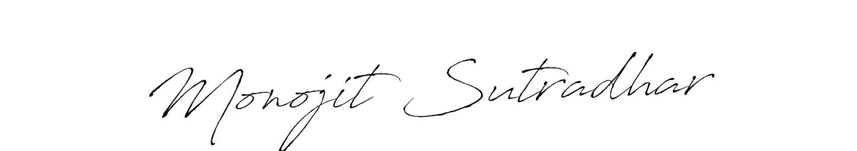 How to make Monojit Sutradhar signature? Antro_Vectra is a professional autograph style. Create handwritten signature for Monojit Sutradhar name. Monojit Sutradhar signature style 6 images and pictures png