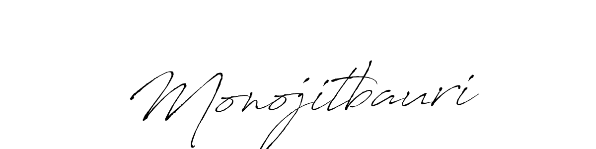 Make a beautiful signature design for name Monojitbauri. With this signature (Antro_Vectra) style, you can create a handwritten signature for free. Monojitbauri signature style 6 images and pictures png