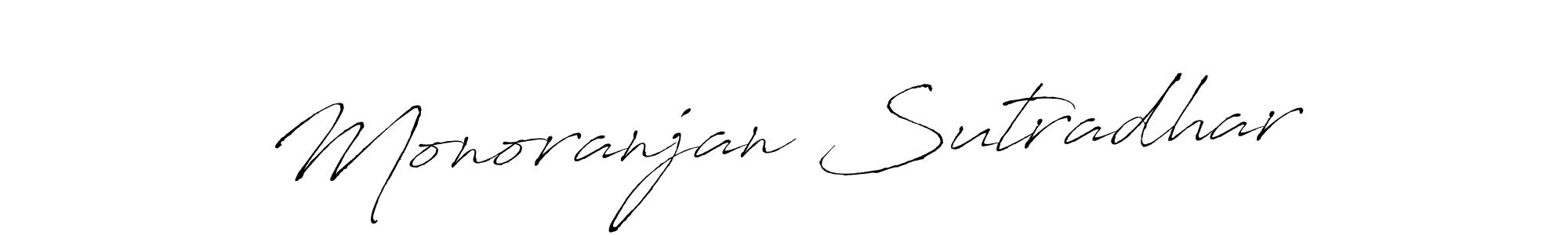 Make a beautiful signature design for name Monoranjan Sutradhar. With this signature (Antro_Vectra) style, you can create a handwritten signature for free. Monoranjan Sutradhar signature style 6 images and pictures png