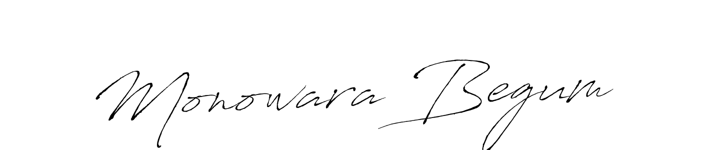 The best way (Antro_Vectra) to make a short signature is to pick only two or three words in your name. The name Monowara Begum include a total of six letters. For converting this name. Monowara Begum signature style 6 images and pictures png
