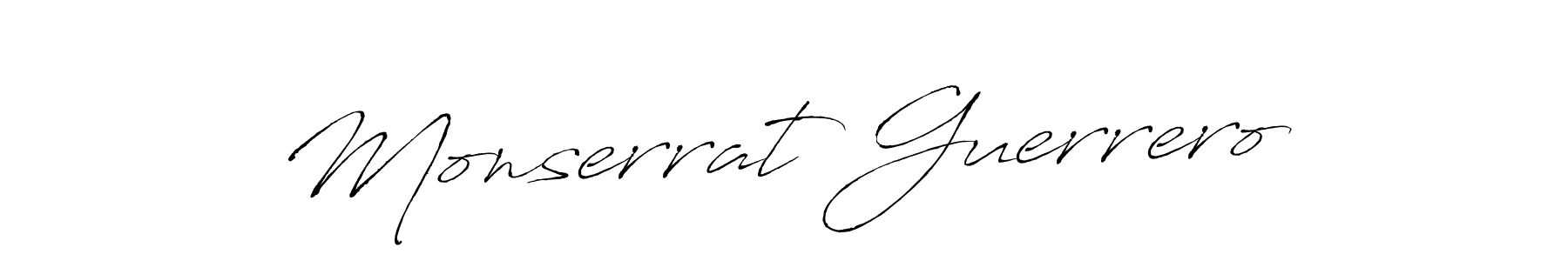 How to make Monserrat Guerrero name signature. Use Antro_Vectra style for creating short signs online. This is the latest handwritten sign. Monserrat Guerrero signature style 6 images and pictures png