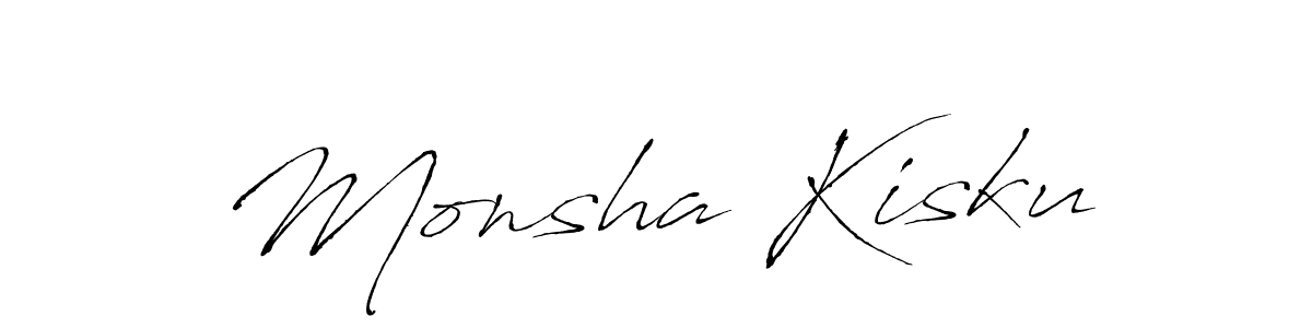 Antro_Vectra is a professional signature style that is perfect for those who want to add a touch of class to their signature. It is also a great choice for those who want to make their signature more unique. Get Monsha Kisku name to fancy signature for free. Monsha Kisku signature style 6 images and pictures png