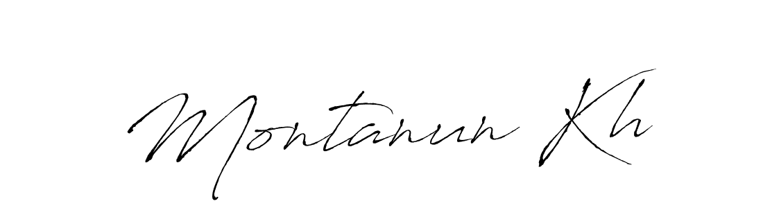 Montanun Kh stylish signature style. Best Handwritten Sign (Antro_Vectra) for my name. Handwritten Signature Collection Ideas for my name Montanun Kh. Montanun Kh signature style 6 images and pictures png