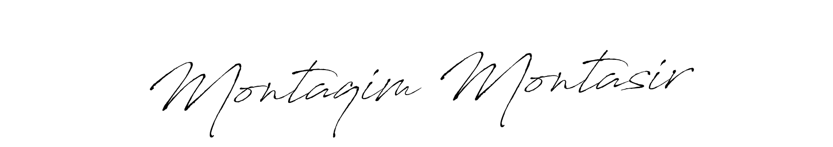 Montaqim Montasir stylish signature style. Best Handwritten Sign (Antro_Vectra) for my name. Handwritten Signature Collection Ideas for my name Montaqim Montasir. Montaqim Montasir signature style 6 images and pictures png