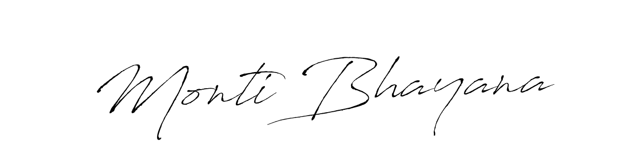 Use a signature maker to create a handwritten signature online. With this signature software, you can design (Antro_Vectra) your own signature for name Monti Bhayana. Monti Bhayana signature style 6 images and pictures png