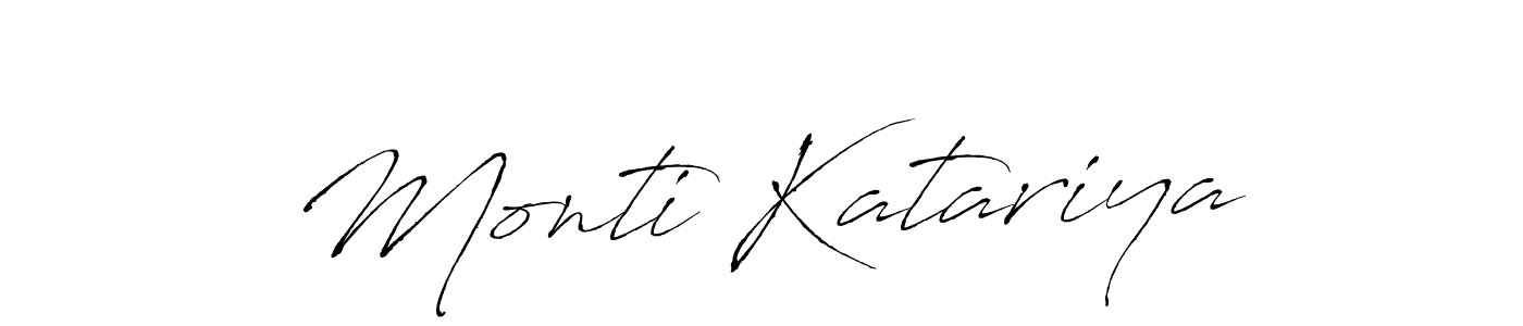 How to make Monti Katariya signature? Antro_Vectra is a professional autograph style. Create handwritten signature for Monti Katariya name. Monti Katariya signature style 6 images and pictures png